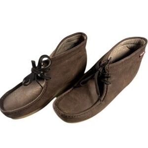 Clarks Men's Brown Suede Stinson‎ Hi Chukka Boots Size 11.5 UK 10.5